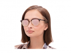 RB 3016 990/7O Clubmaster — Ray-Ban на женском лице