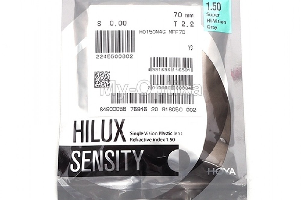 Линза Hoya Hilux 1.5 Sensity 2 Grey HVLL UV Control
